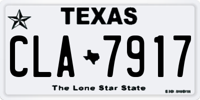 TX license plate CLA7917