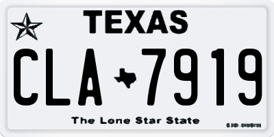 TX license plate CLA7919