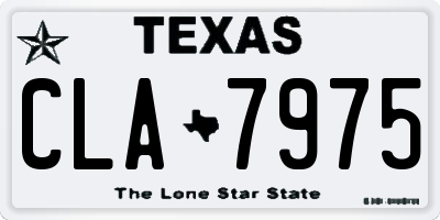 TX license plate CLA7975