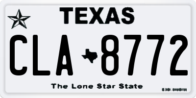 TX license plate CLA8772
