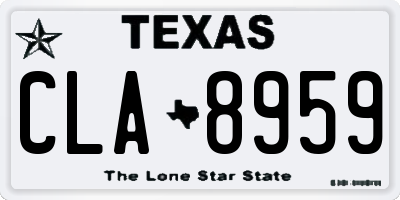 TX license plate CLA8959
