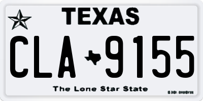 TX license plate CLA9155