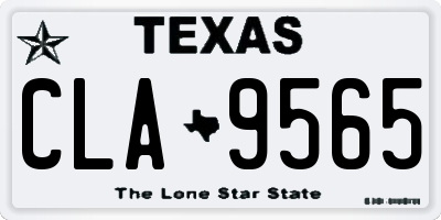 TX license plate CLA9565