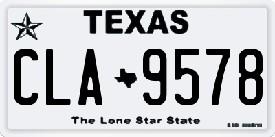 TX license plate CLA9578
