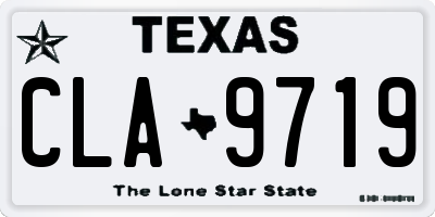 TX license plate CLA9719