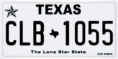 TX license plate CLB1055