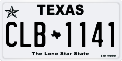 TX license plate CLB1141