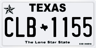 TX license plate CLB1155