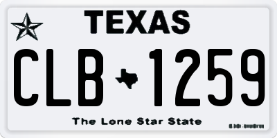 TX license plate CLB1259