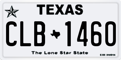 TX license plate CLB1460