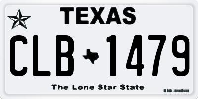 TX license plate CLB1479
