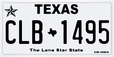 TX license plate CLB1495