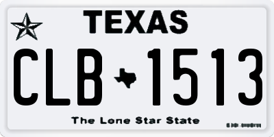 TX license plate CLB1513