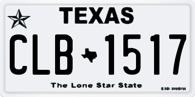 TX license plate CLB1517