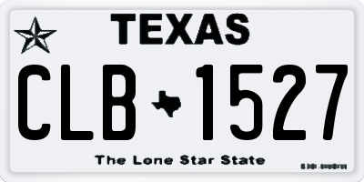 TX license plate CLB1527