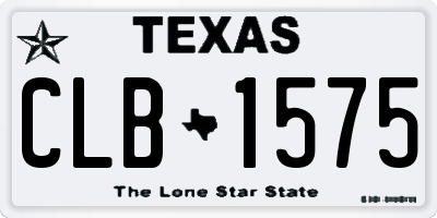 TX license plate CLB1575
