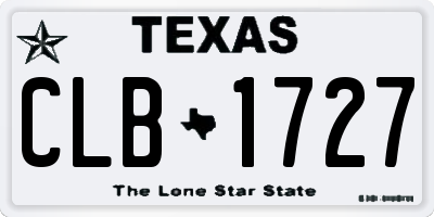 TX license plate CLB1727