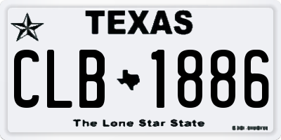 TX license plate CLB1886