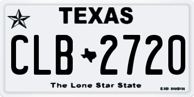 TX license plate CLB2720