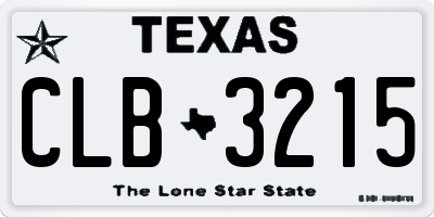 TX license plate CLB3215