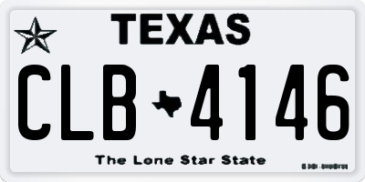TX license plate CLB4146