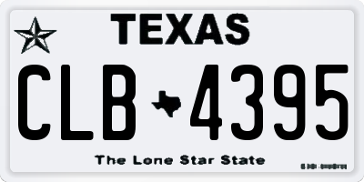 TX license plate CLB4395