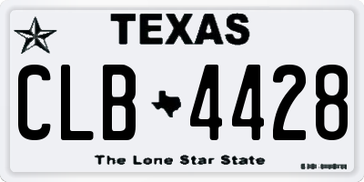 TX license plate CLB4428