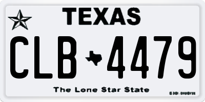 TX license plate CLB4479