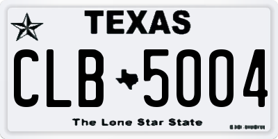 TX license plate CLB5004