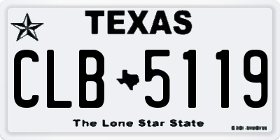 TX license plate CLB5119