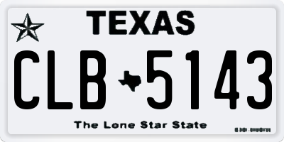 TX license plate CLB5143