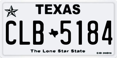 TX license plate CLB5184