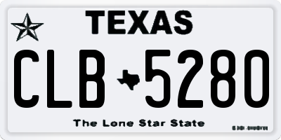 TX license plate CLB5280