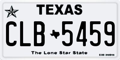 TX license plate CLB5459