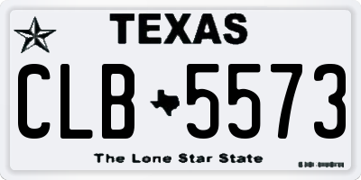 TX license plate CLB5573