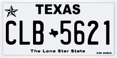 TX license plate CLB5621