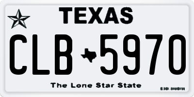 TX license plate CLB5970