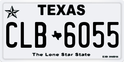 TX license plate CLB6055