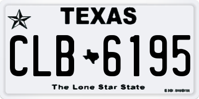 TX license plate CLB6195