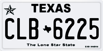 TX license plate CLB6225