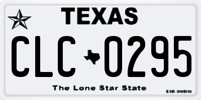 TX license plate CLC0295
