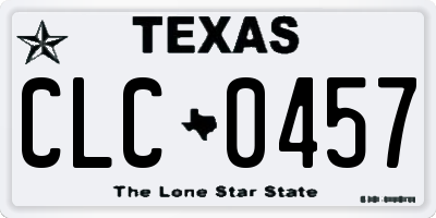 TX license plate CLC0457