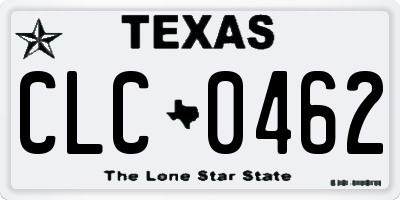 TX license plate CLC0462