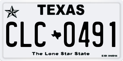 TX license plate CLC0491