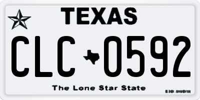 TX license plate CLC0592