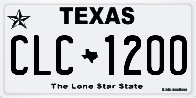 TX license plate CLC1200