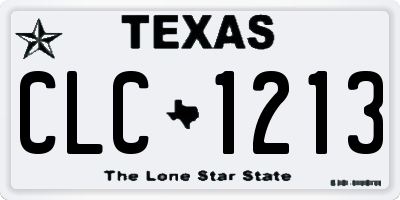 TX license plate CLC1213