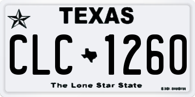 TX license plate CLC1260