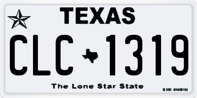 TX license plate CLC1319