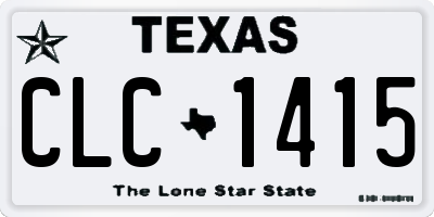 TX license plate CLC1415